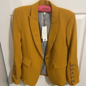 NWT Veronica Beard size 8 Saffron Steele Cutaway Button Cuff Jacket